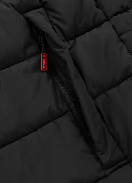 Men Quilted winter jacket with hood AIRWAY V - Black