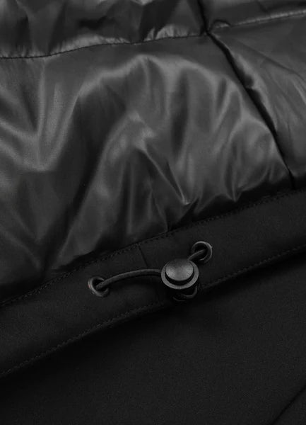 Men Winter hooded softshell jacket ROCKFISH - Black