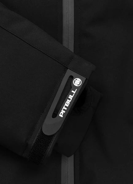 Men Winter hooded softshell jacket ROCKFISH - Black