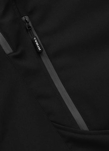 Men Winter hooded softshell jacket ROCKFISH - Black