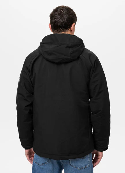 Men Winter hooded softshell jacket ROCKFISH - Black