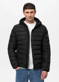 Men Winter Quilted Hooded Jacket SEACOAST - Black