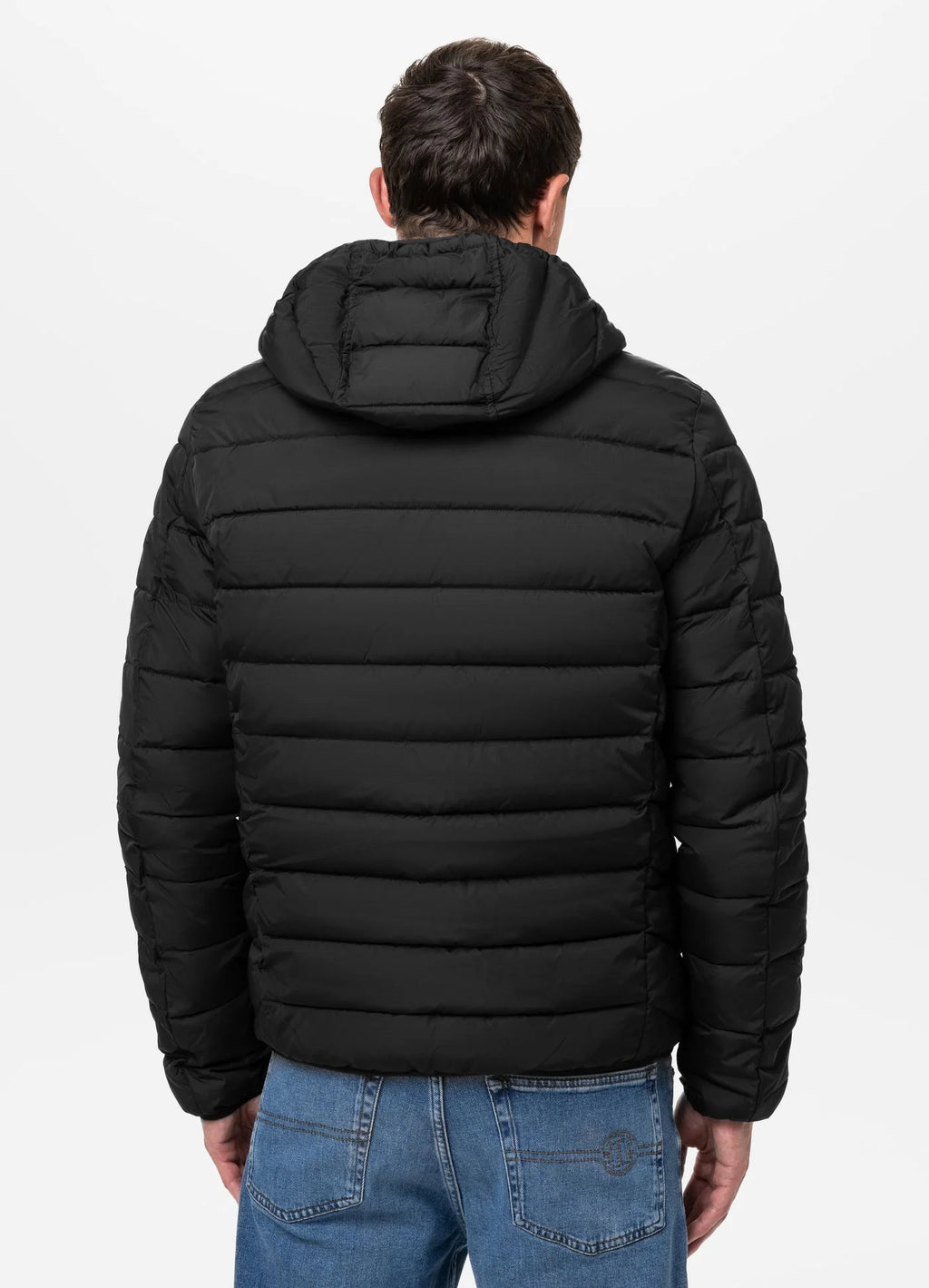 Men Winter Quilted Hooded Jacket SEACOAST - Black