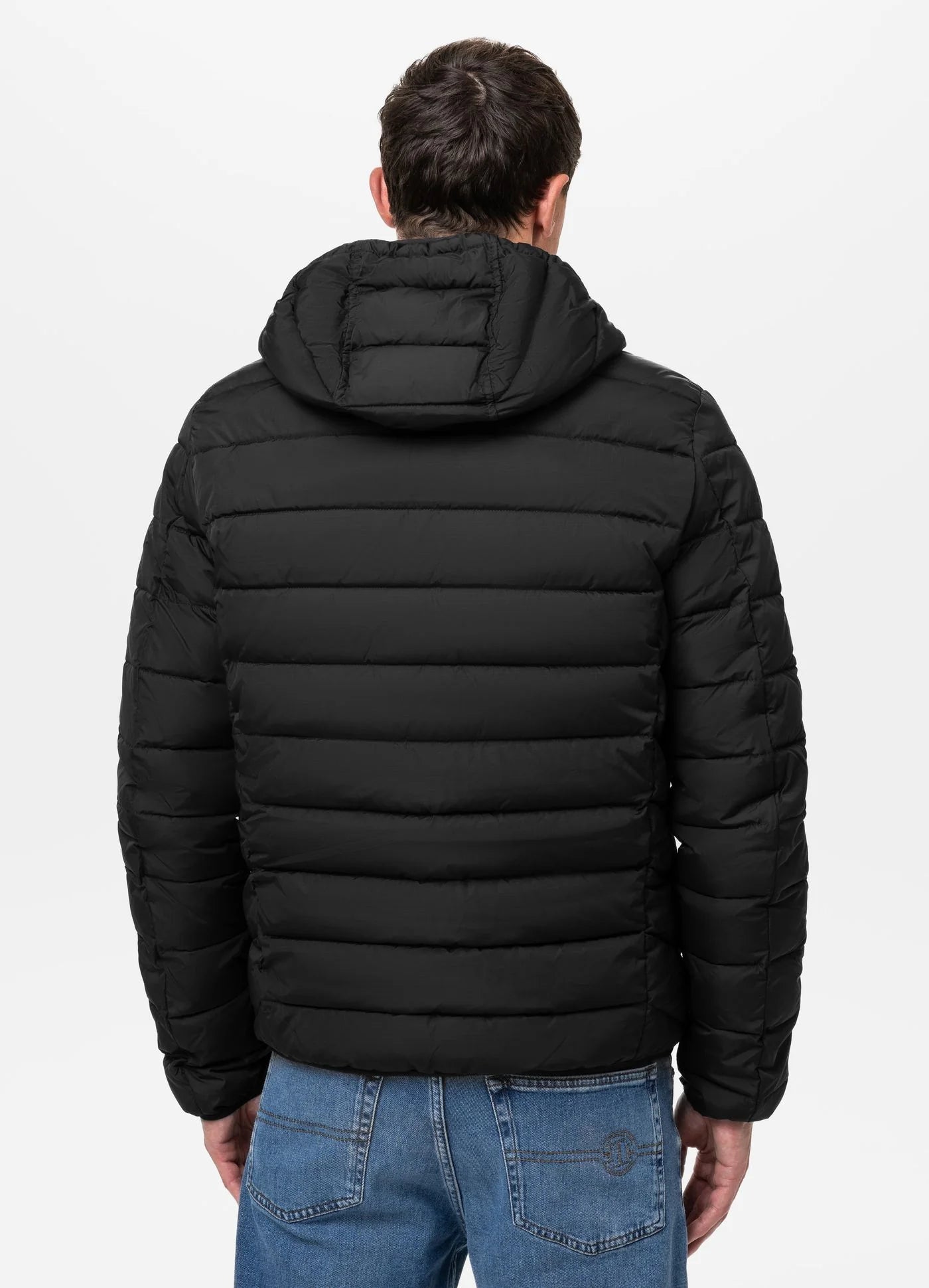 Men Winter Quilted Hooded Jacket SEACOAST - Black