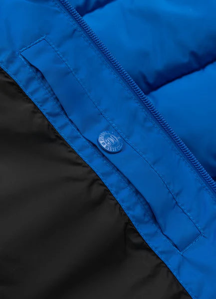 Men Quilted winter jacket with hood AIRWAY IV - Blue