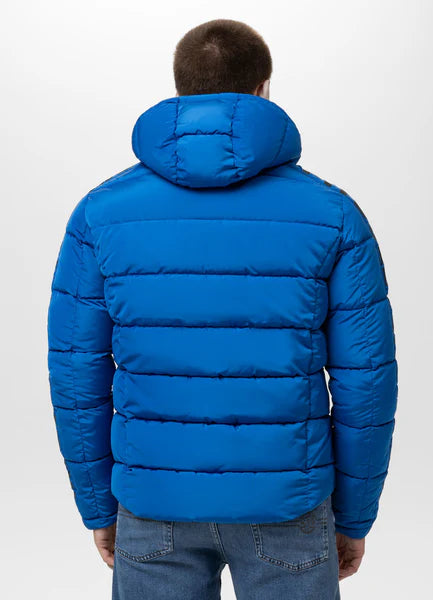Men Quilted winter jacket with hood AIRWAY IV - Blue