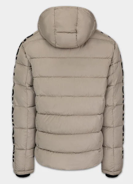 Men Quilted winter jacket with hood AIRWAY IV - Pale Sand