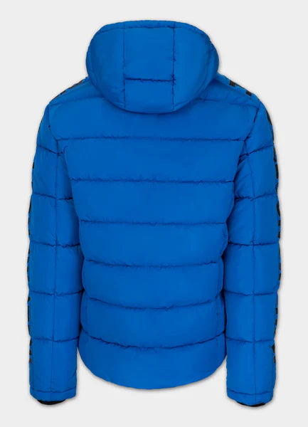 Men Quilted winter jacket with hood AIRWAY IV - Blue