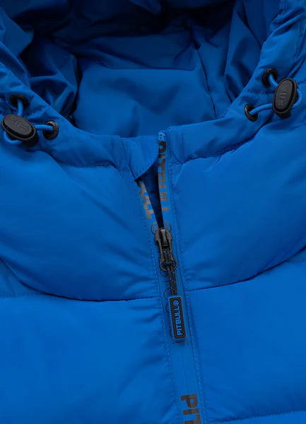 Men Quilted winter jacket with hood AIRWAY IV - Blue