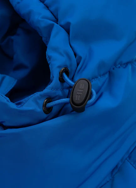 Men Quilted winter jacket with hood AIRWAY IV - Blue