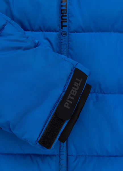 Men Quilted winter jacket with hood AIRWAY IV - Blue