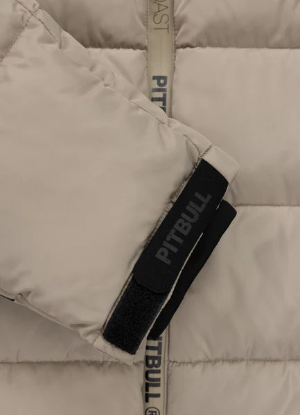 Men Quilted winter jacket with hood AIRWAY IV - Pale Sand