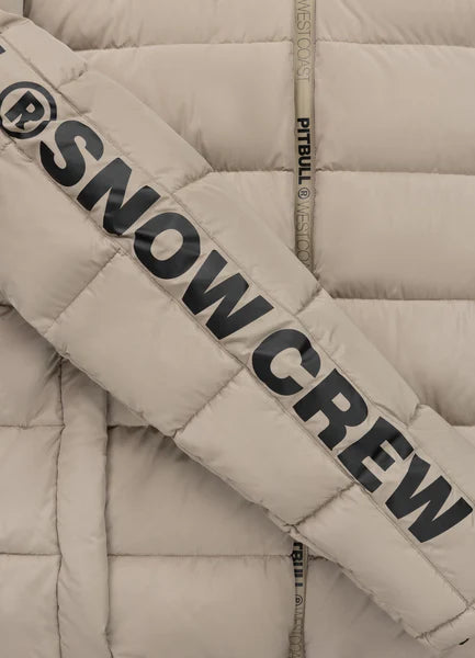 Men Quilted winter jacket with hood AIRWAY IV - Pale Sand