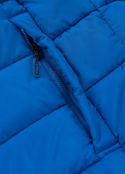 Men Quilted winter jacket with hood AIRWAY IV - Blue