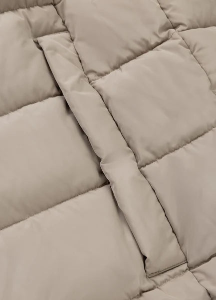 Men Quilted winter jacket with hood AIRWAY IV - Pale Sand