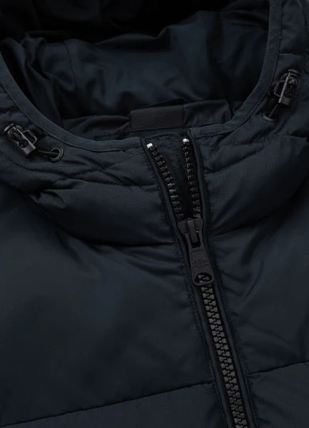 Men Quilted winter jacket with hood DILLON - Dark Blue