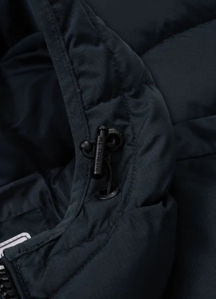 Men Quilted winter jacket with hood DILLON - Dark Blue