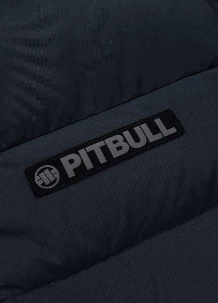 Men Quilted winter jacket with hood DILLON - Dark Blue