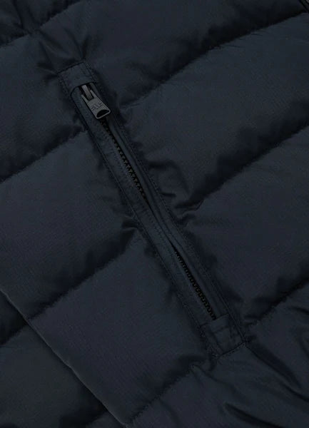 Men Quilted winter jacket with hood DILLON - Dark Blue