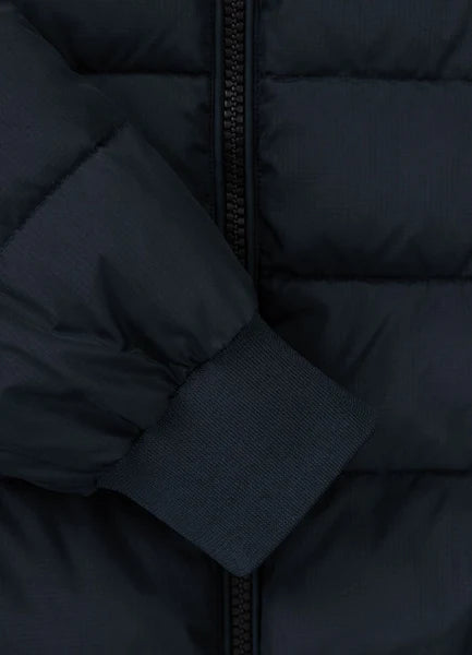 Men Quilted winter jacket with hood DILLON - Dark Blue