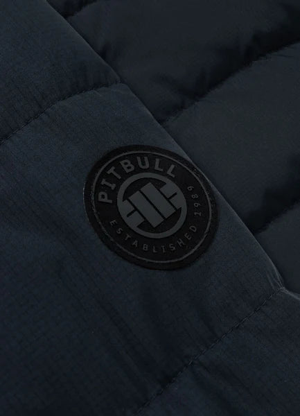 Men Quilted winter jacket with hood DILLON - Dark Blue