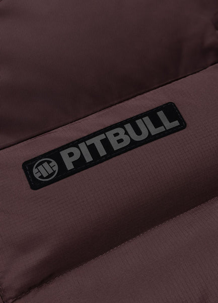 Men Quilted winter jacket with hood DILLON - Burgundy