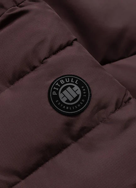 Men Quilted winter jacket with hood DILLON - Burgundy