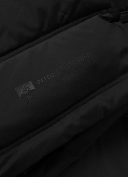 Men Quilted winter jacket with hood PIEDMONT - Black