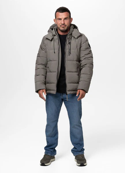 Men Quilted winter jacket with hood PIEDMONT