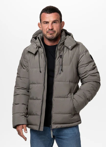 Men Quilted winter jacket with hood PIEDMONT
