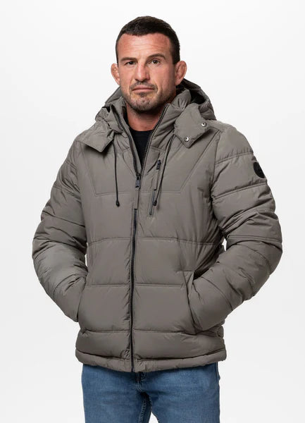 Men Quilted winter jacket with hood PIEDMONT