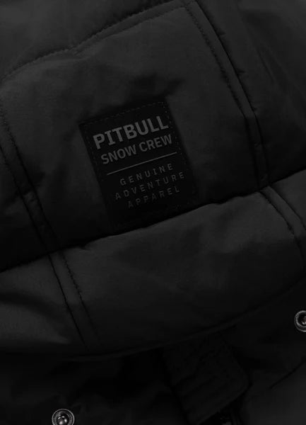 Men Quilted winter jacket with hood PIEDMONT - Black