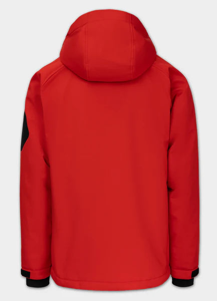 Men Winter hooded softshell jacket ROCKFISH - Fluo Red