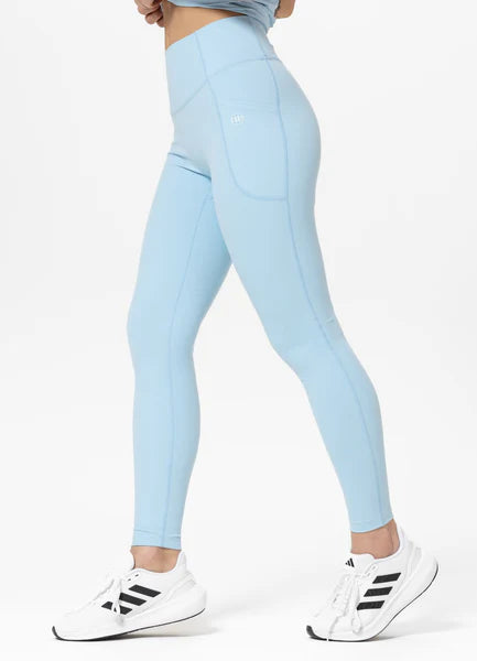 Women's Sports Leggings AVENIDA - Light blue