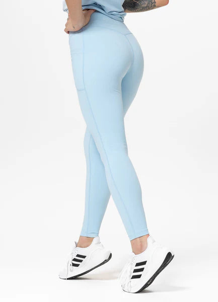 Women's Sports Leggings AVENIDA - Light blue