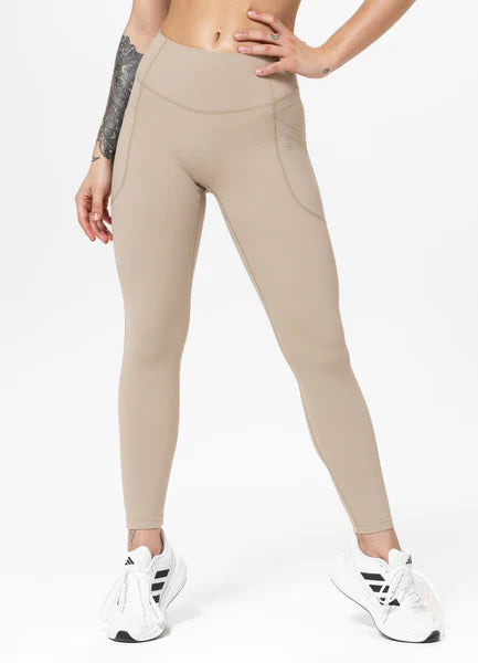 Women's Sports Leggings AVENIDA - Light brown