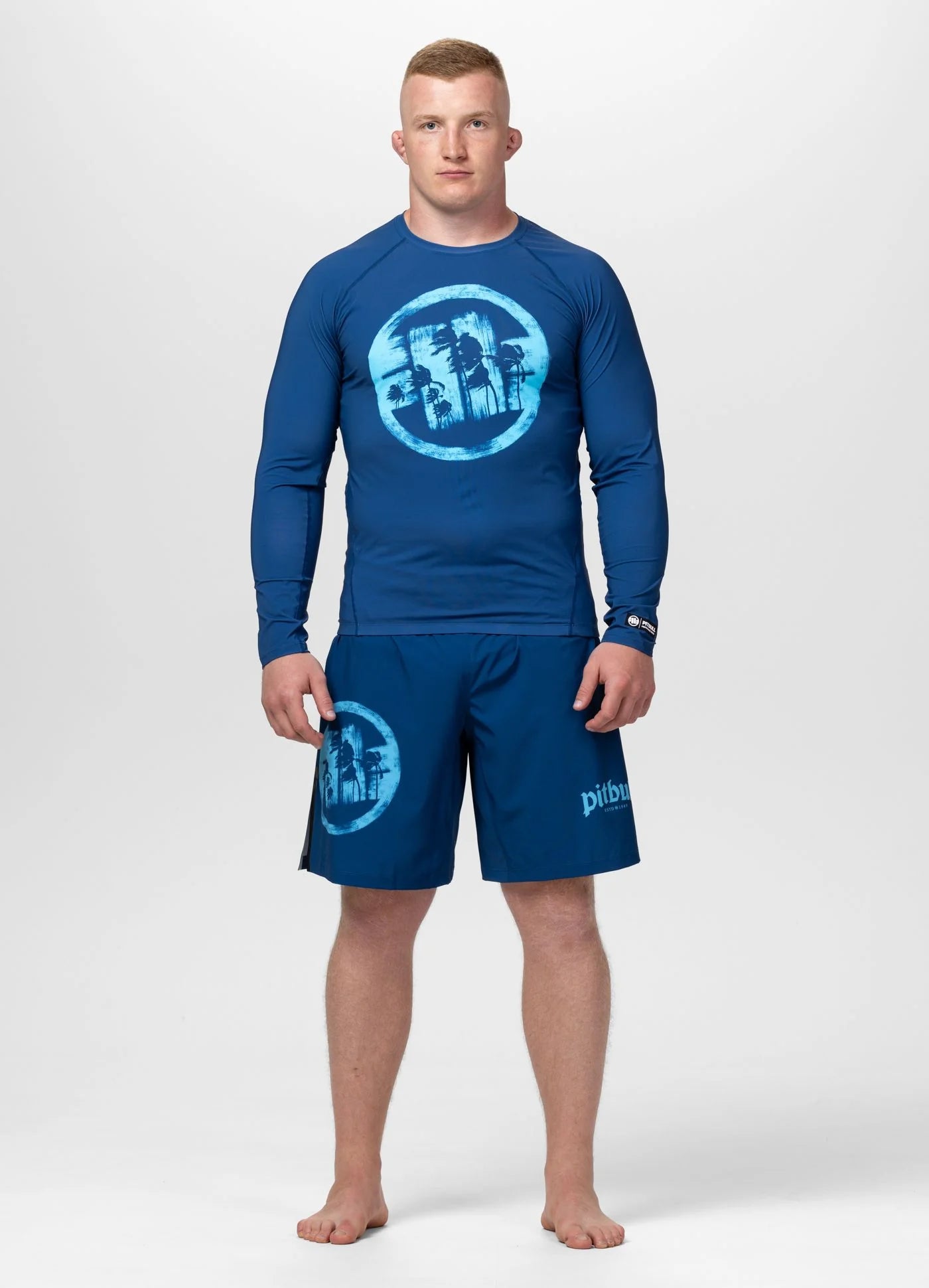 Rashguard longsleeve LOGO PALMS - Blue