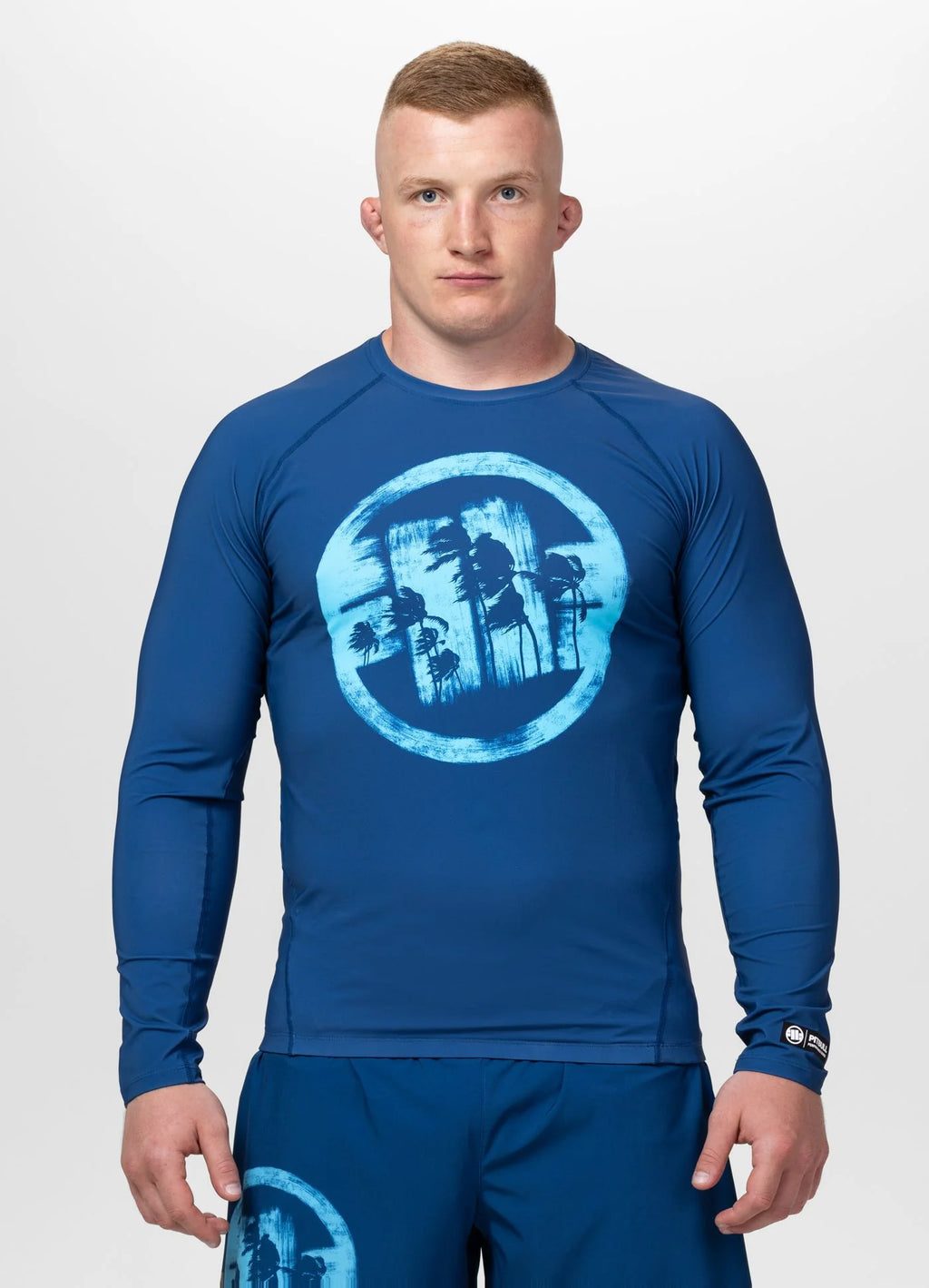 Rashguard longsleeve LOGO PALMS - Blue