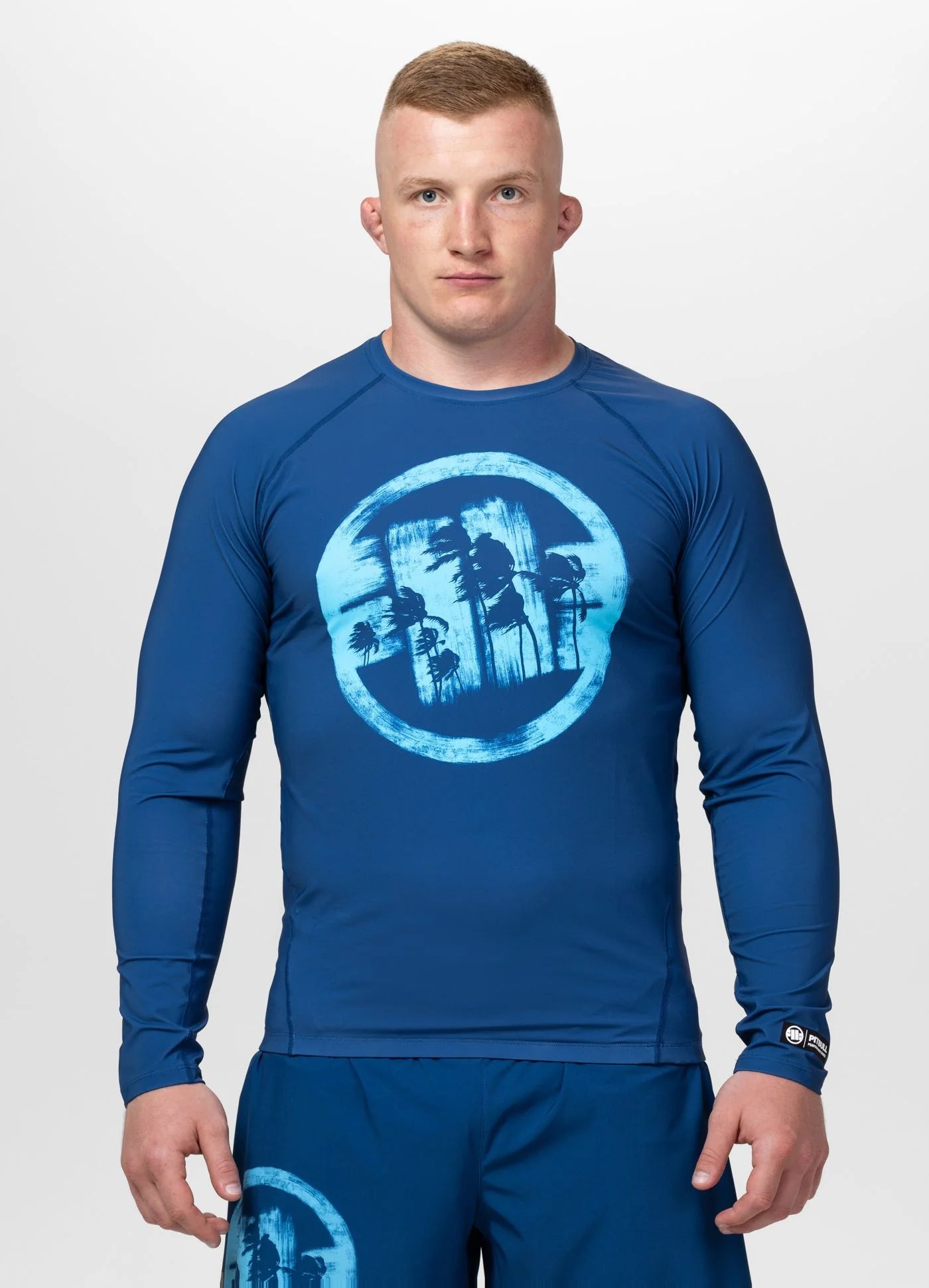 Rashguard longsleeve LOGO PALMS - Blue
