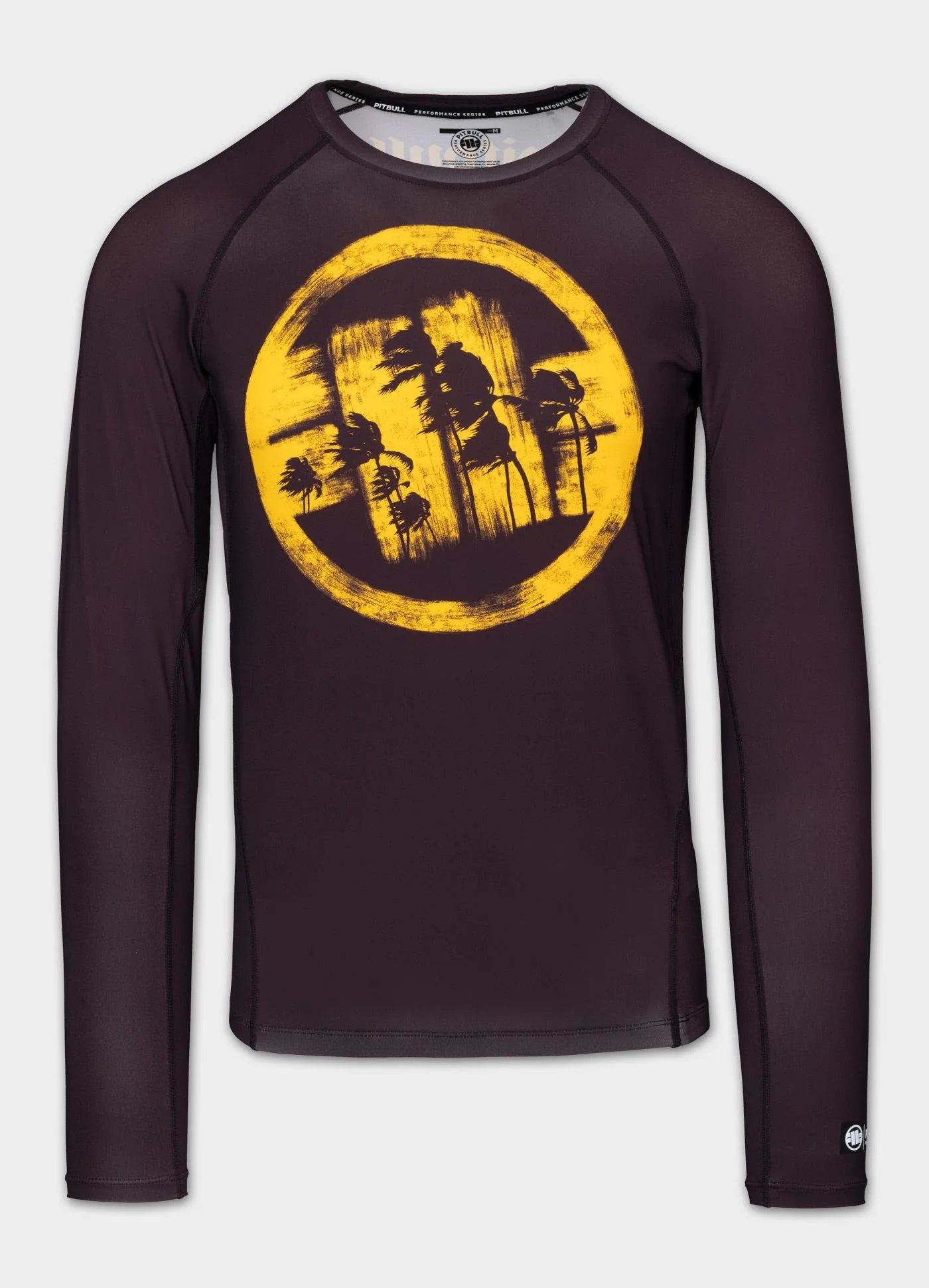 Rashguard longsleeve LOGO PALMS - Brown