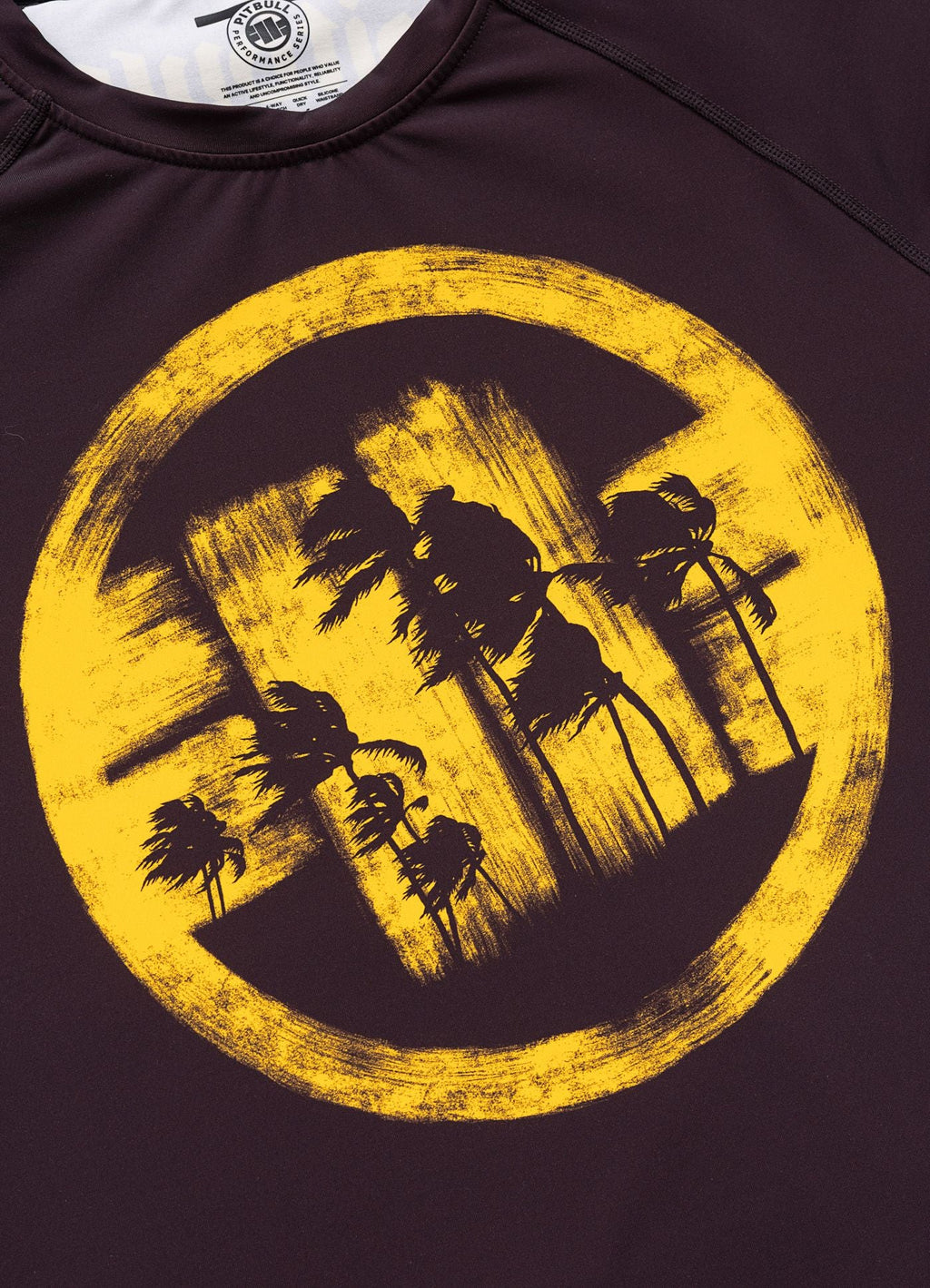 Rashguard longsleeve LOGO PALMS - Brown
