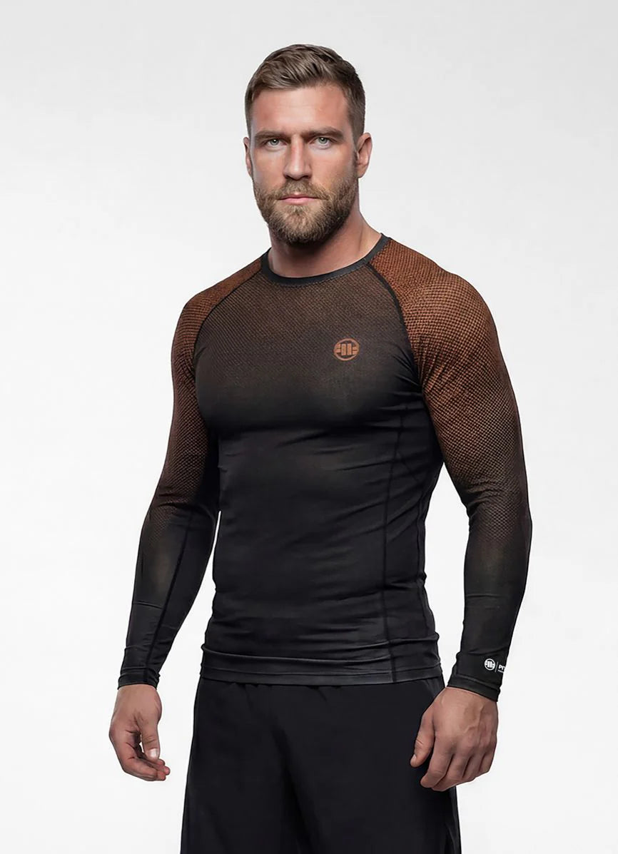 Rashguard longsleeve RANKED - Black/Brown