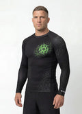 Rashguard longsleeve RAY - Black/Fluo Green