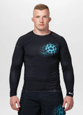 Rashguard longsleeve RAY -  Black/Sky Blue
