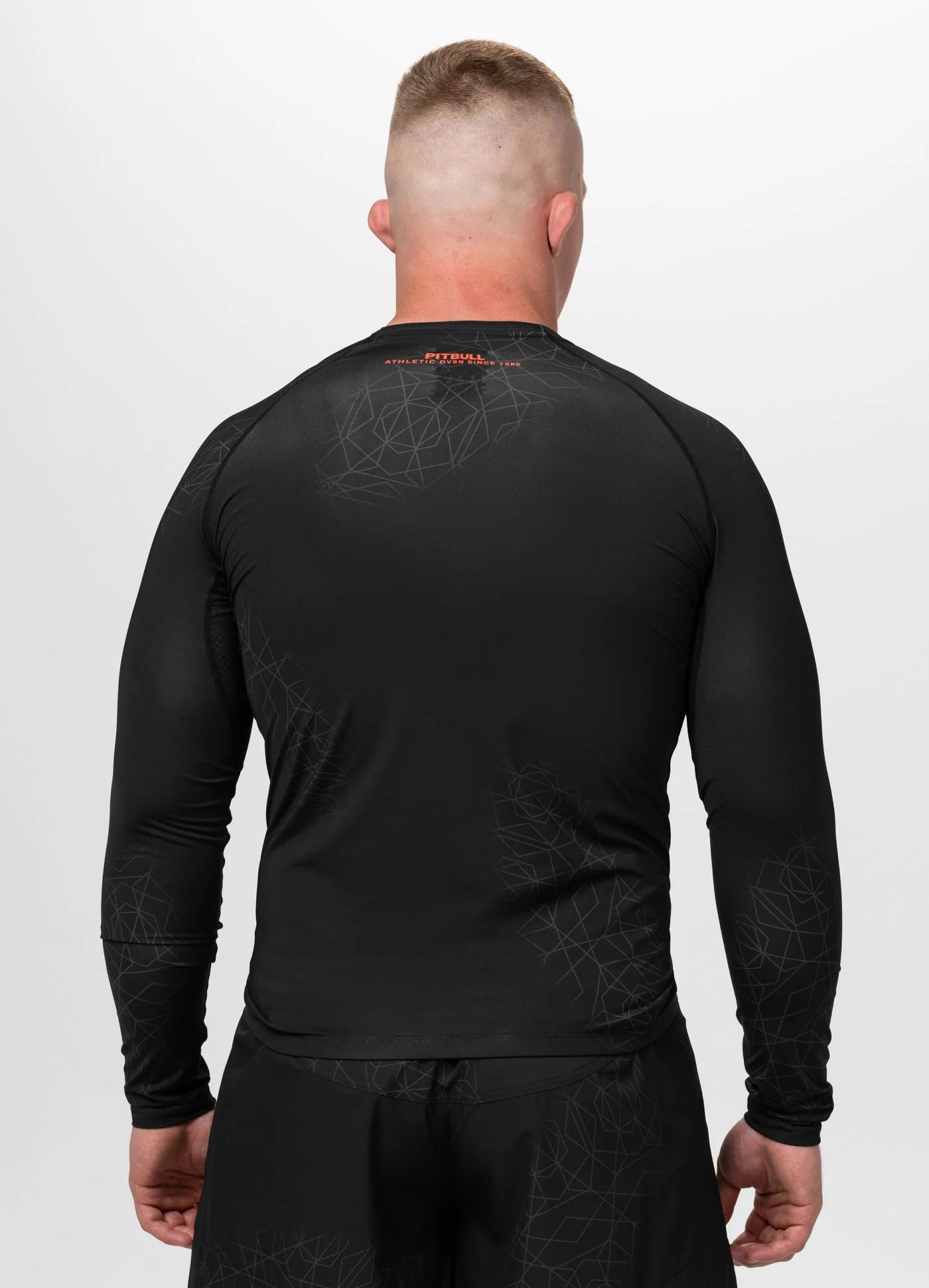 Rashguard longsleeve RAY - Black/ Fluo Red