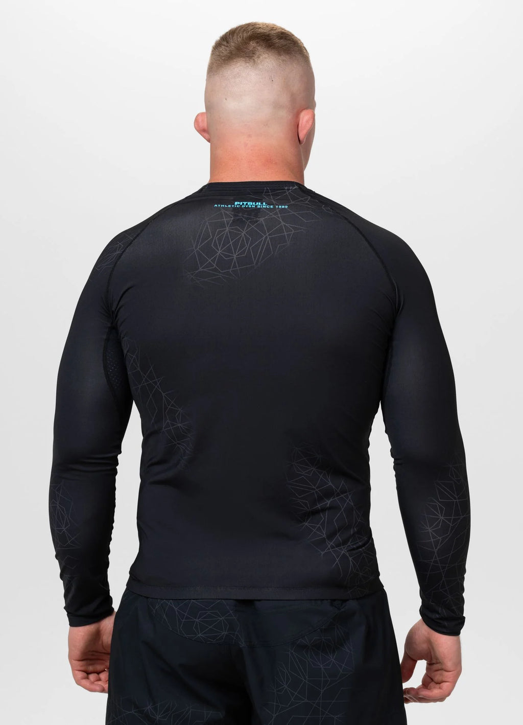 Rashguard longsleeve RAY -  Black/Sky Blue
