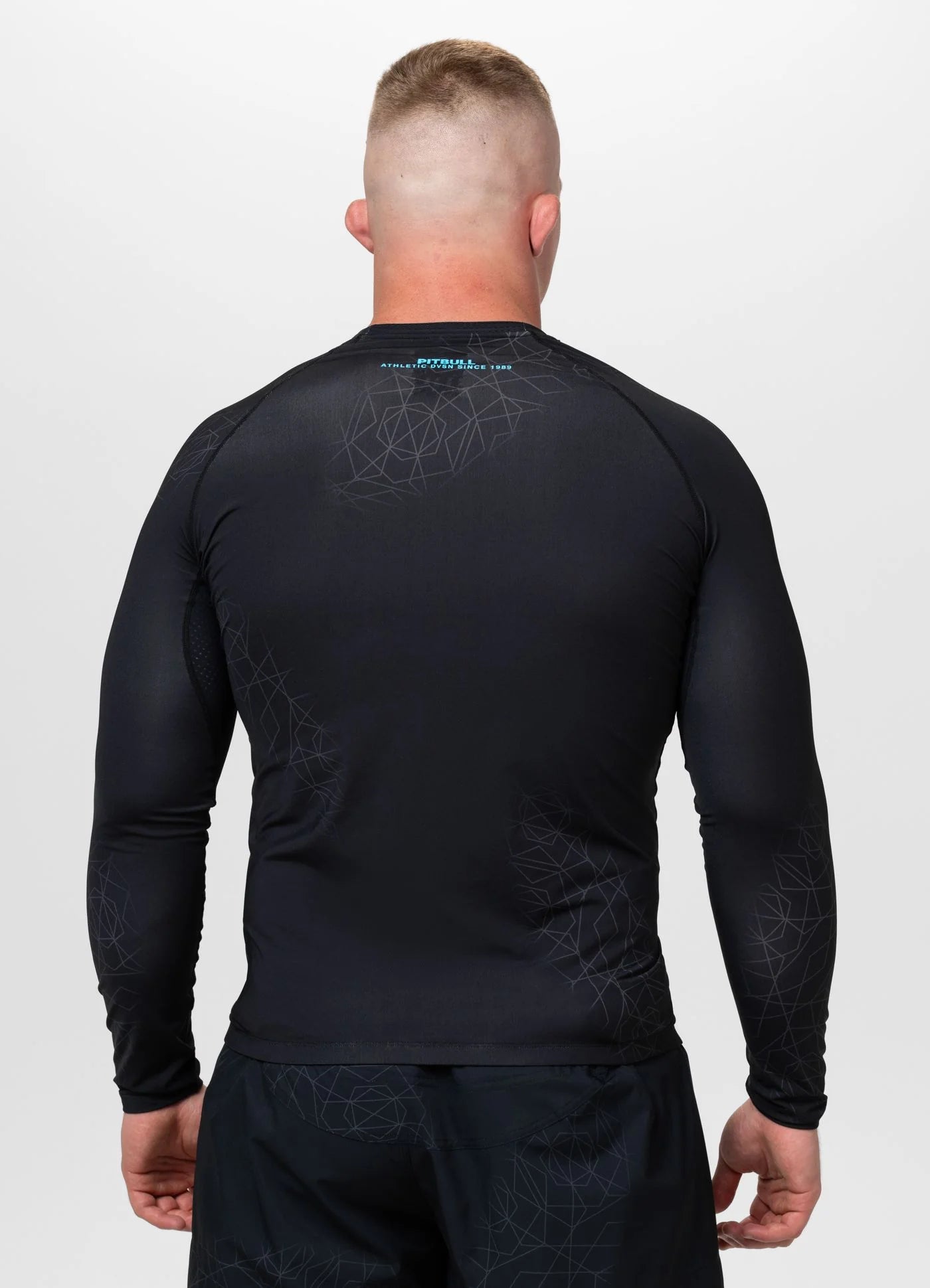Rashguard longsleeve RAY -  Black/Sky Blue