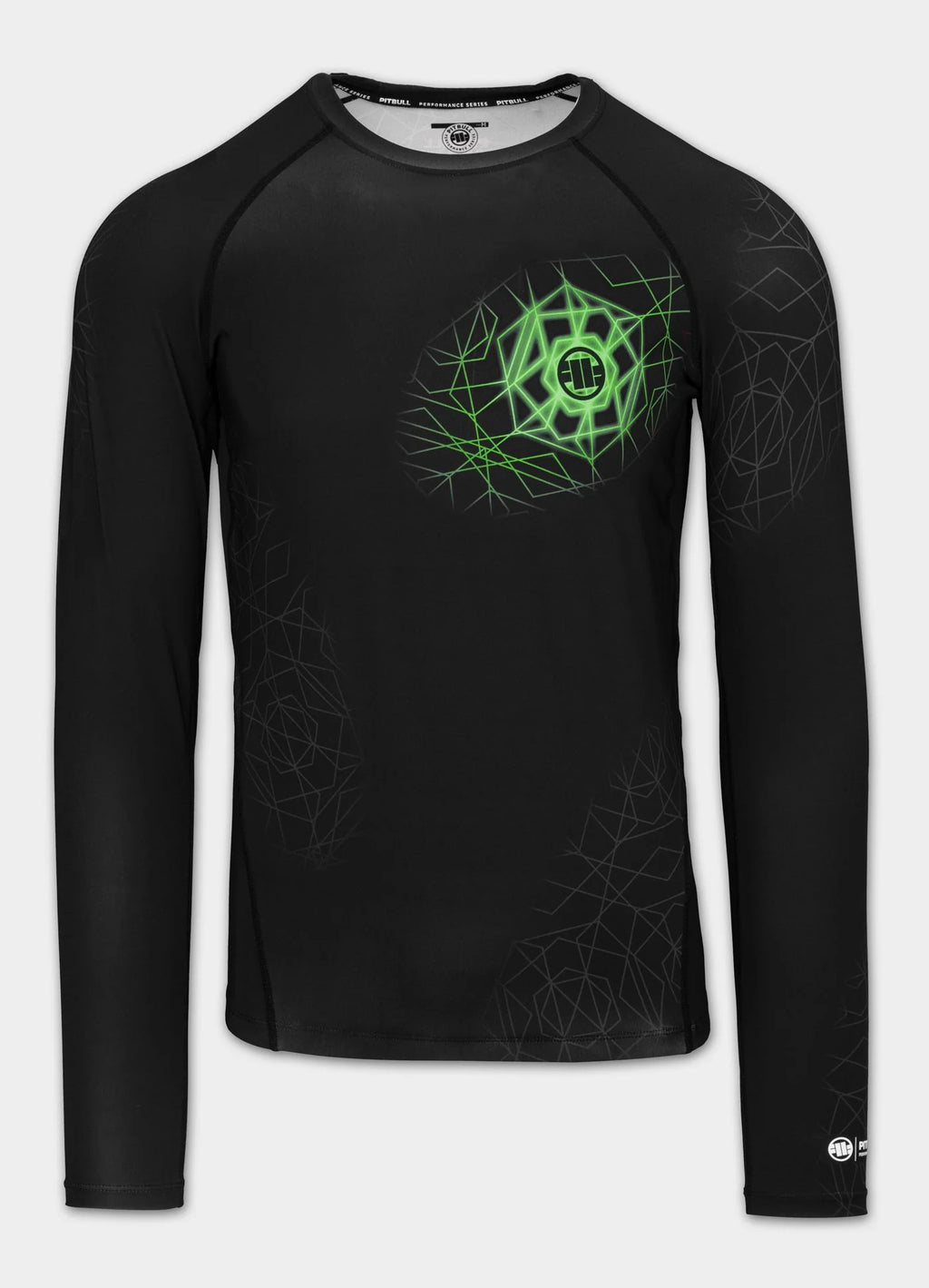 Rashguard longsleeve RAY - Black/Fluo Green