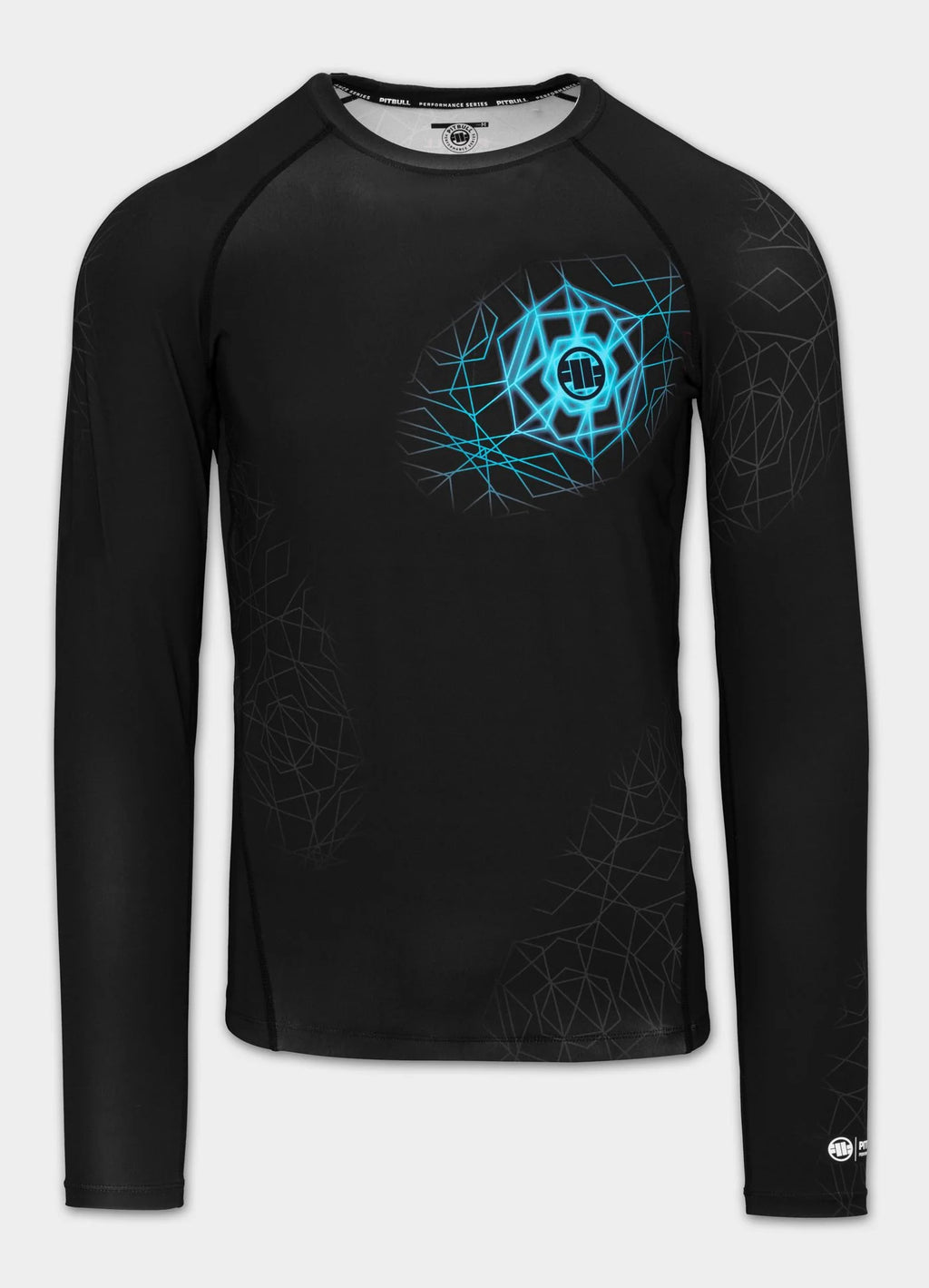 Rashguard longsleeve RAY -  Black/Sky Blue