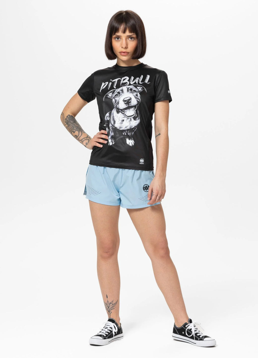 Women's Shorts Performance Pro plus Small Logo - Light blue